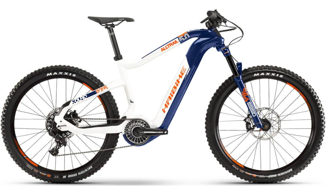 Электровелосипед HAIBIKE XDURO AllTrail 5.0 Carbon FLYON 27,5" (2020) 2020 Сине-зеленый